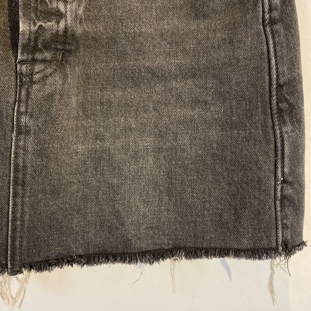 Free People Rugged ALine Denim Skirt in black size 27 OB823235 - Picture 8 of 15
